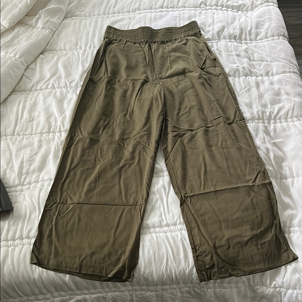 Madewell Wide leg Olive Green Pants